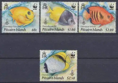 Pitcairn, Fische / Meerestiere, MiNr. 805-808, postfrisch - 605383