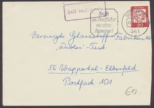 Holzerode über Northeim, Landpoststempel auf Brief, 1963 - 500366