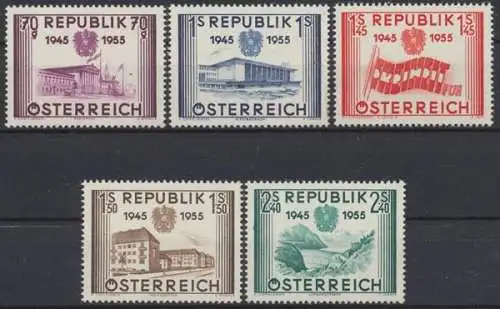 Österreich, MiNr. 1012-1016, postfrisch - 606205