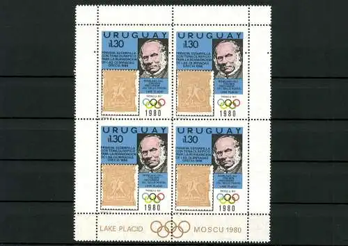 Uruguay, MiNr. 1538 Viererblock, postfrisch - 691426