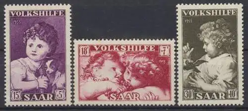 Saarland, MiNr. 344-346, postfrisch - 607787