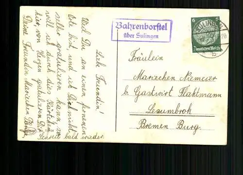 Bahrenborstel über Sulingen, Landpoststempel - 510356