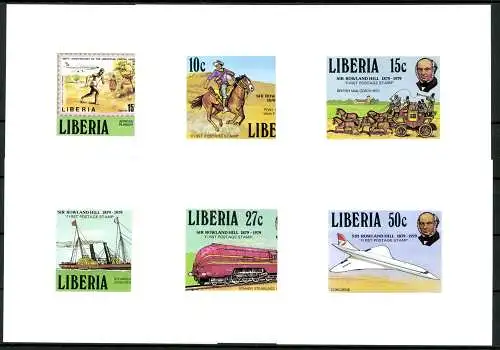 Liberia, MiNr. 1098-1103 B Blöcke, postfrisch - 691480