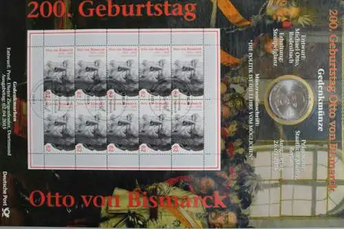 BRD, Numisblatt 2/2015, Otto von Bismarck - 2/2015