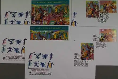 UNO - New York, 5 UNPA-Ersttagsbriefe aus dem Jahr 1996 - 610568