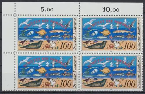 Deutschland (BRD), MiNr. 1454, Viererblock, Eckrand links oben, postfrisch - 607743