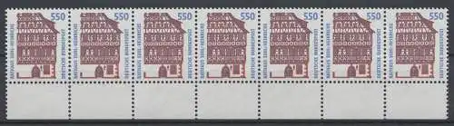 Deutschland (BRD), MiNr. 1746, 7er Bogenteil, waagerecht, UR, postfrisch - 607783