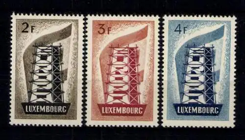 Luxemburg, MiNr. 555-557, CEPT 1956, postfrisch - 692530