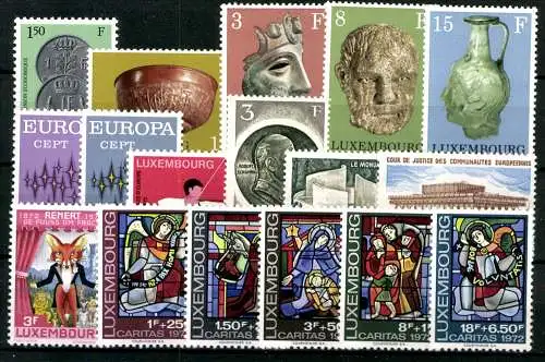 Luxemburg, MiNr. 841-857, Jahrgang 1972, postfrisch - 692547