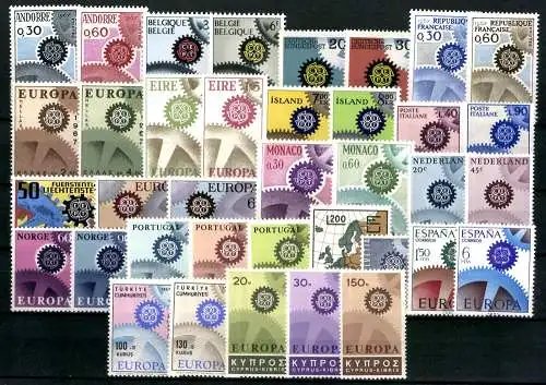 Europa Union (CEPT), Jahrgang 1967, 19 Länder, postfrisch - 608089