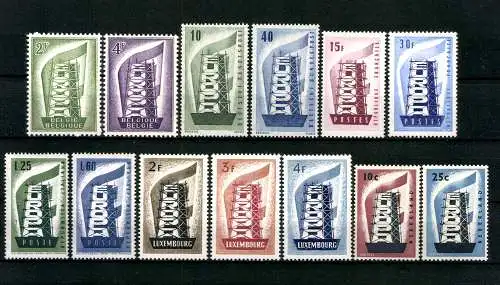 Europa Union (CEPT) Jahrgang 1956, 6 Länder, postfrisch / MNH - 608078