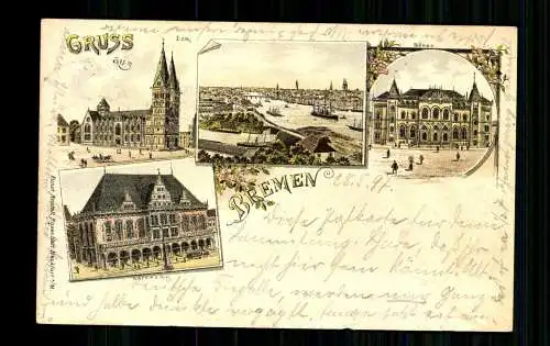 Bremen, Dom, Totalansicht, Börse, Rathaus - 413607