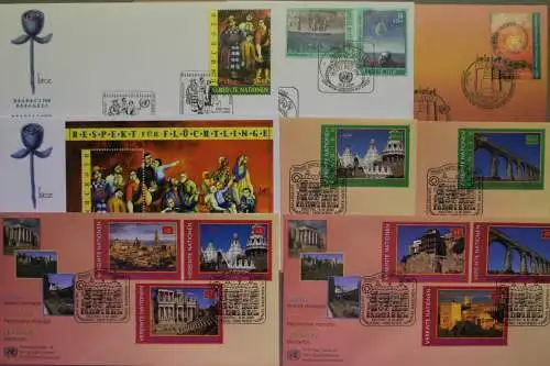 UNO - Wien, 8 UNPA-Ersttagsbriefe aus dem Jahr 2000 - 610554