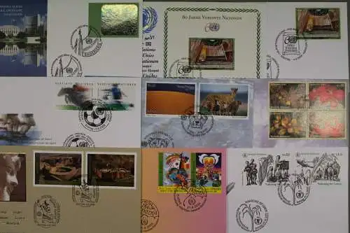 UNO - Wien, 9 UNPA-Ersttagsbriefe aus dem Jahr 2005 - 610562