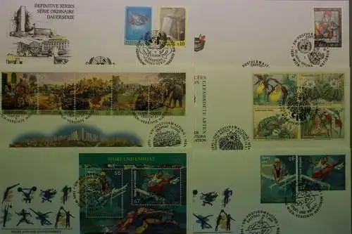 UNO - Wien, 6 UNPA-Ersttagsbriefe aus dem Jahr 1996 - 610551