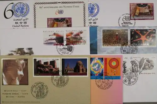 UNO - Genf, 7 UNPA-Ersttagsbriefe aus dem Jahr 2005 - 610584