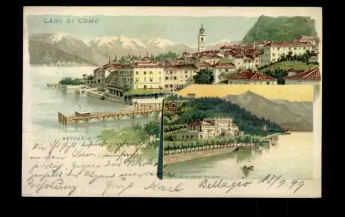 Lago di Como, Uferpartrie mit Schiffsanleger - 413730