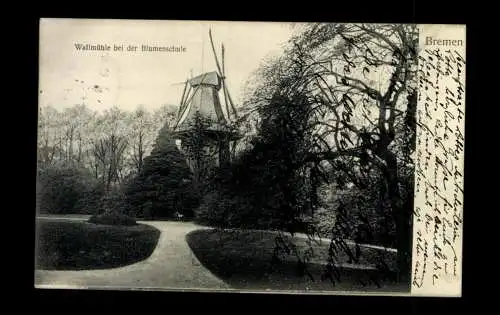 Bremen, Wallmühle bei der Blumenschule - 413760