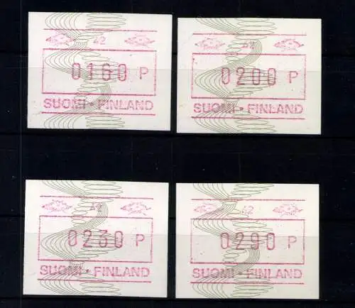 Finnland, Automaten, MiNr. 14, 4 Werte, postfrisch - 610953