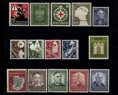 Deutschland (BRD), MiNr. 162-176, Jahrgang 1953, postfrisch - 611288