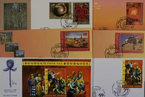 UNO - Genf, 6 UNPA-Ersttagsbriefe aus dem Jahr 2000 - 610579