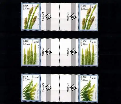 Aland, 11 Zwischenstegpaare aus 2001, postfrisch / MNH - 610841