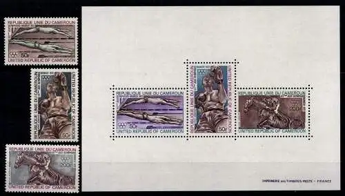 Kamerun, MiNr. 700-702, Block 9, postfrisch - 611935