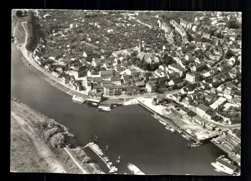 Wittenberge, Blick auf den Ort, "Luftbildkalender 1980" - 415361