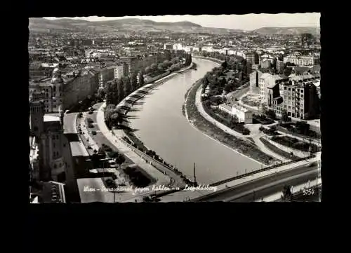 Wien, Donaukanal gegen Kohlen- u. Leopoldsberg - 414802