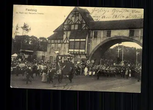 Hamburg - Bundesschiessen 1909, Festzug St. Pauli mit Kasperle-Theater - 415255