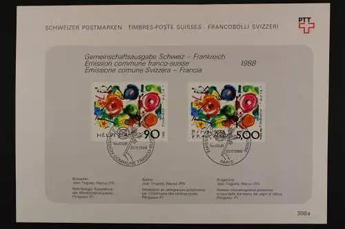 Schweiz, MiNr. 1380 Gemeinschaftsausgabe mit Frankreich 2693, PTT-Karte - 614023