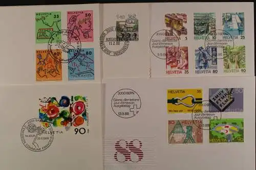 Schweiz, Partie aus den Jahren 1986 / 1988, FDC - 614021