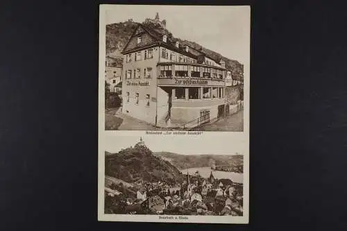 Braubach a. Rh., Restaurant Zur schönen Aussicht, Ortsansicht m. Marksburg - 415806