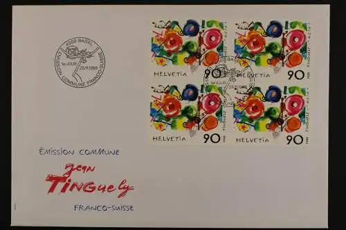 Schweiz, MiNr. 1380 Viererblock, FDC - 614022