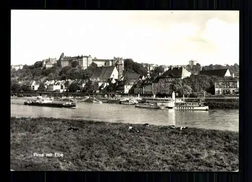 Pirna, Ortsansicht, Schiffe auf der Elbe - 415779