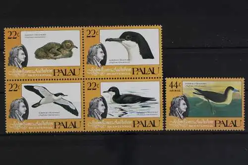 Palau, Vögel, MiNr. 65-69, Viererblock + 1 Wert, postfrisch - 615845