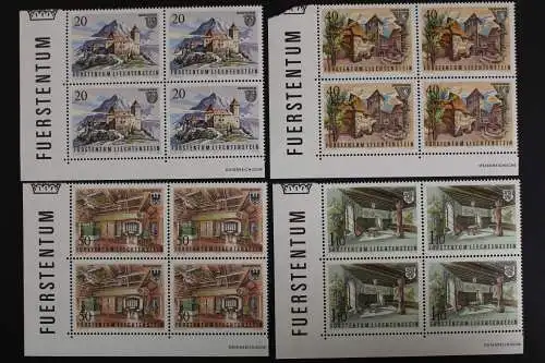 Liechtenstein, MiNr. 780-783, 4er Bogenteile, postfrisch - 620675