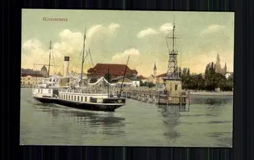 Konstanz, Schiff bei Ausfahrt aus den Hafen - 416466