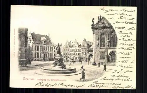 Bremen, Marktplatz mit Wilhadibrunnen - 416693