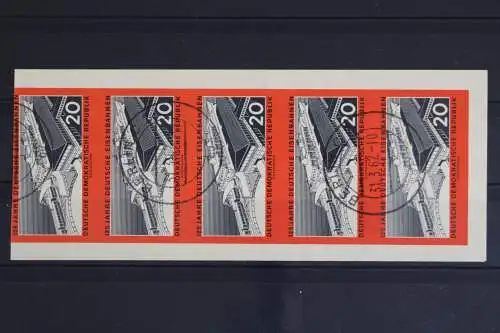 DDR, MiNr. 805 B, 5er Streifen, Unterrand, gestempelt - 624743