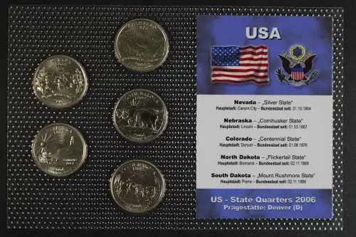 USA, BTN-Kursmünzensatz 2006, 5 Münzen - 801217