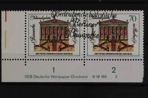 DDR, MiNr. 1666, waag. Paar, Ecke li. unten, DV II, gestempelt - 629290