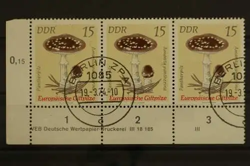 DDR, MiNr. 1935, Dreierstreifen, Ecke li. unten, DV III, gestempelt - 629428