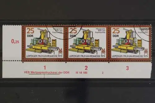 DDR, MiNr. 2404, Dreierstreifen, Ecke li. unten, DV 2, gestempelt - 629502