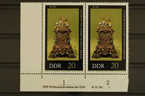 DDR, MiNr. 2058, waag. Paar, Ecke li. unten, DV I, postfrisch - 629447