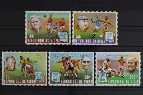 Niger, MiNr. 639-643, Fußball WM 1978, postfrisch - 631629