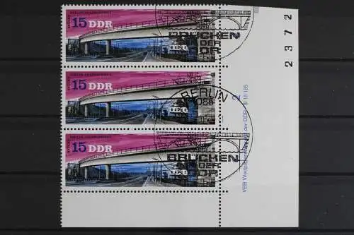 DDR, MiNr. 2164, 3er Streifen, Ecke re. unten, DV, ESST - 631416