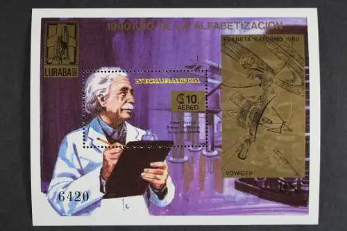 Nicaragua, MiNr. Block 135, Einstein, postfrisch - 631397