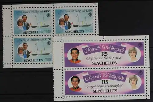 Seychellen, MiNr. 483 + 488 C, Heftchenblatt, postfrisch - 633494