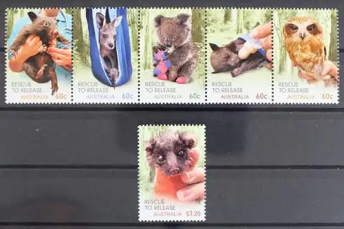 Australien, MiNr. 3471-3476, Fünferstreifen + 1 Wert, postfrisch - 634214